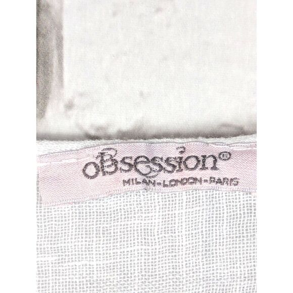 OBSESSION Lagenlook Minimalist Italy 100% Linen Tunic White Oversized One Size - Picture 5 of 6